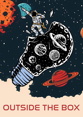Astronaut outside the box