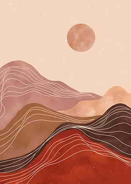 Abstract Mountain art