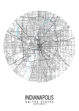 Indianapolis Map Circle