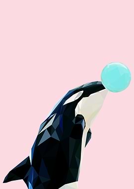 Bubble gum animal whale