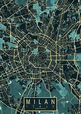 Milan City Map Summer