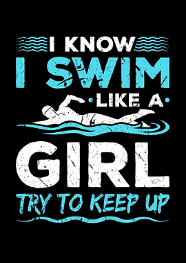 Girls Swimming Gift Swim
