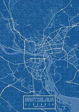 Bratislava Map Blueprint