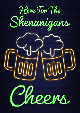 Neon Beer Sign Irish Cheer