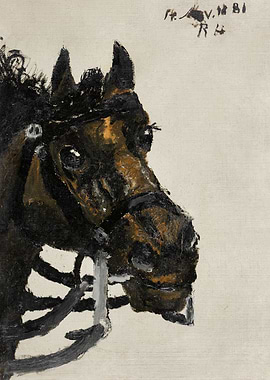 Horse head 1881 painting