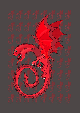 Two Headed Merlot Dragon