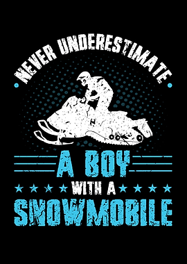 Snowmobile Riding Boy