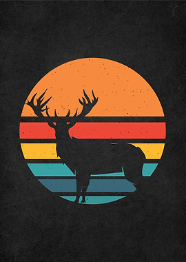 retro vintage elk