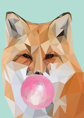 bubble gum animal fox