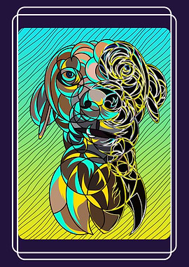 Dog neon illustrations