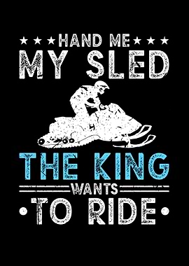 Sled King Snowmobile Gift