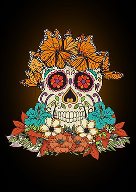 Floral Sugar Skull