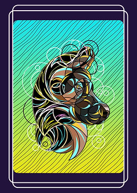 Dog neon illustrations