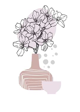 Sakura blossoms sketch