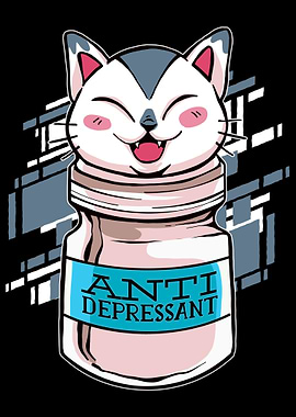 Cat Animal in the Bottle