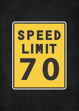 speed limit 70 sign