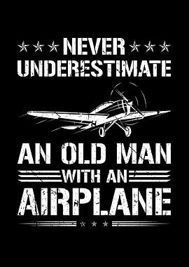 Airplane Pilot Old Man