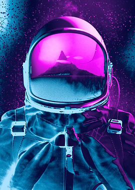 Space pink blue