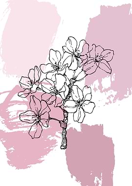 Modern Sakura flower natur