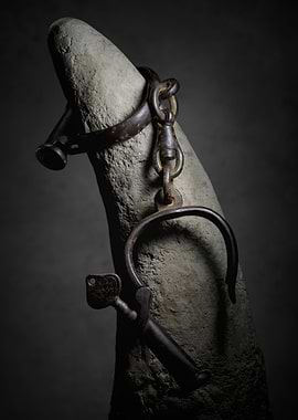 Rhino horn handcuffed