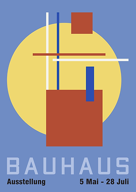 Blue Bauhaus Poster