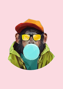 bubble gum animal monkey