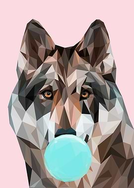 bubble gum animal wolf
