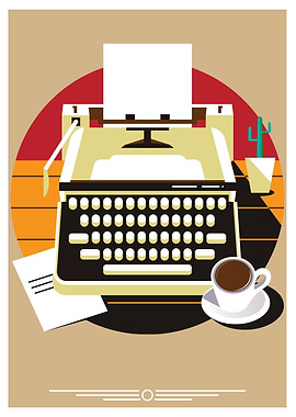 Typewriter And Coffee