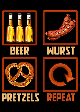 Bier Wurst Pretzels Repeat