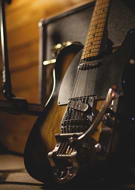 Electric Guitar in corner