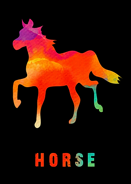 Horse Colorfull Animal
