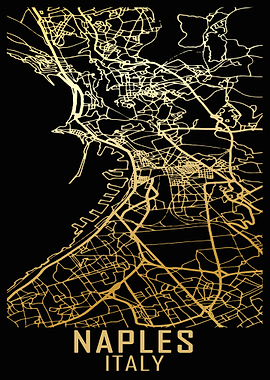 Naples Italy City Map