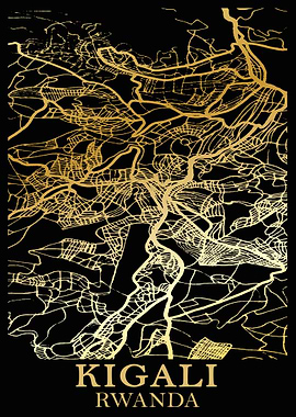 Kigali Rwanda City Map