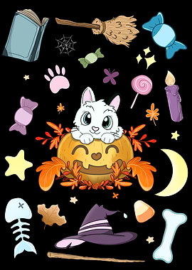 White Cat Halloween Treats