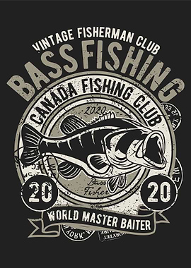 Bass fishing vintage