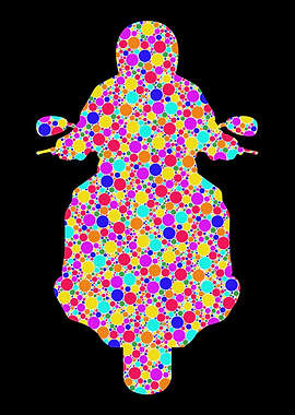 Dot Day Motorcyclist