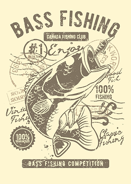 Bass fishing club vintage