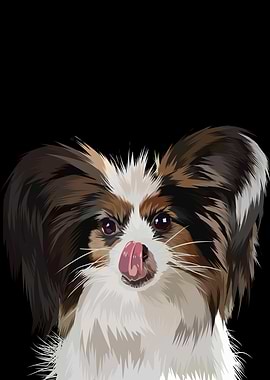 Papillon dog in vector