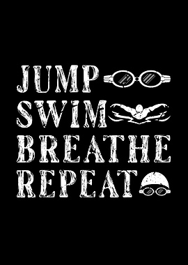Jump Swim Breath Swimming