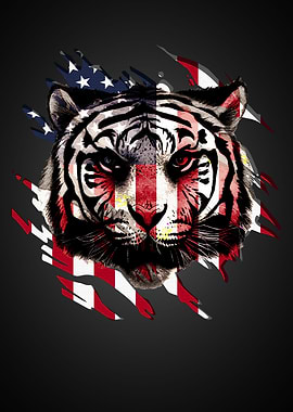 Patriotic Tiger American