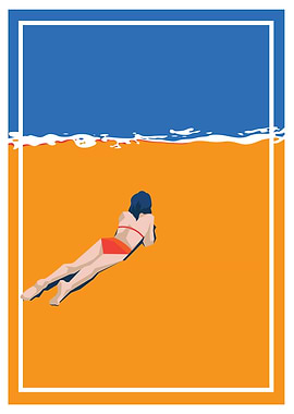 Sunbathing By The Sea