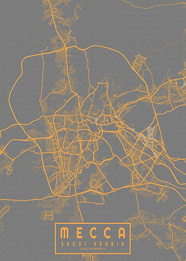 Mecca City Map Bauhaus