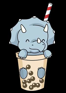 Bubble Tea Triceratops