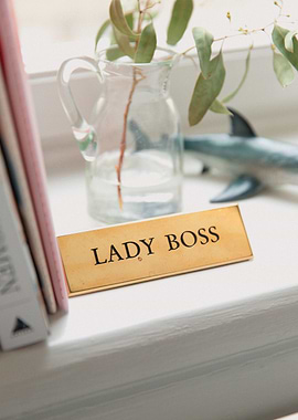 Lady Boss nameplate