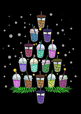 Christmas Bubble Tea Boba