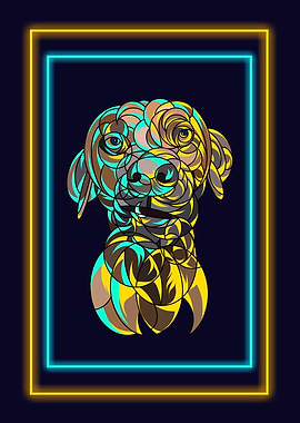 Dog glow art