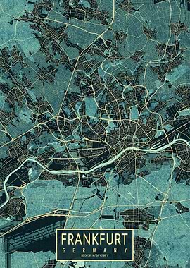 Frankfurt City Map Summer