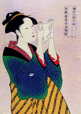 Fumiyomu Onna by Kitagawa