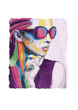 Colorful abstract woman
