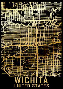 Wichita USA City Map